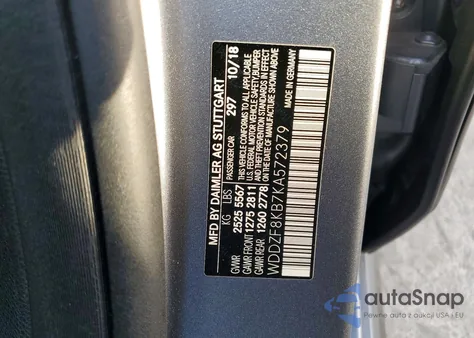 2019 Mercedes-Benz E 63 Amg-S 4Matic from USA, damaged, VIN WDDZF8KB7KA572379